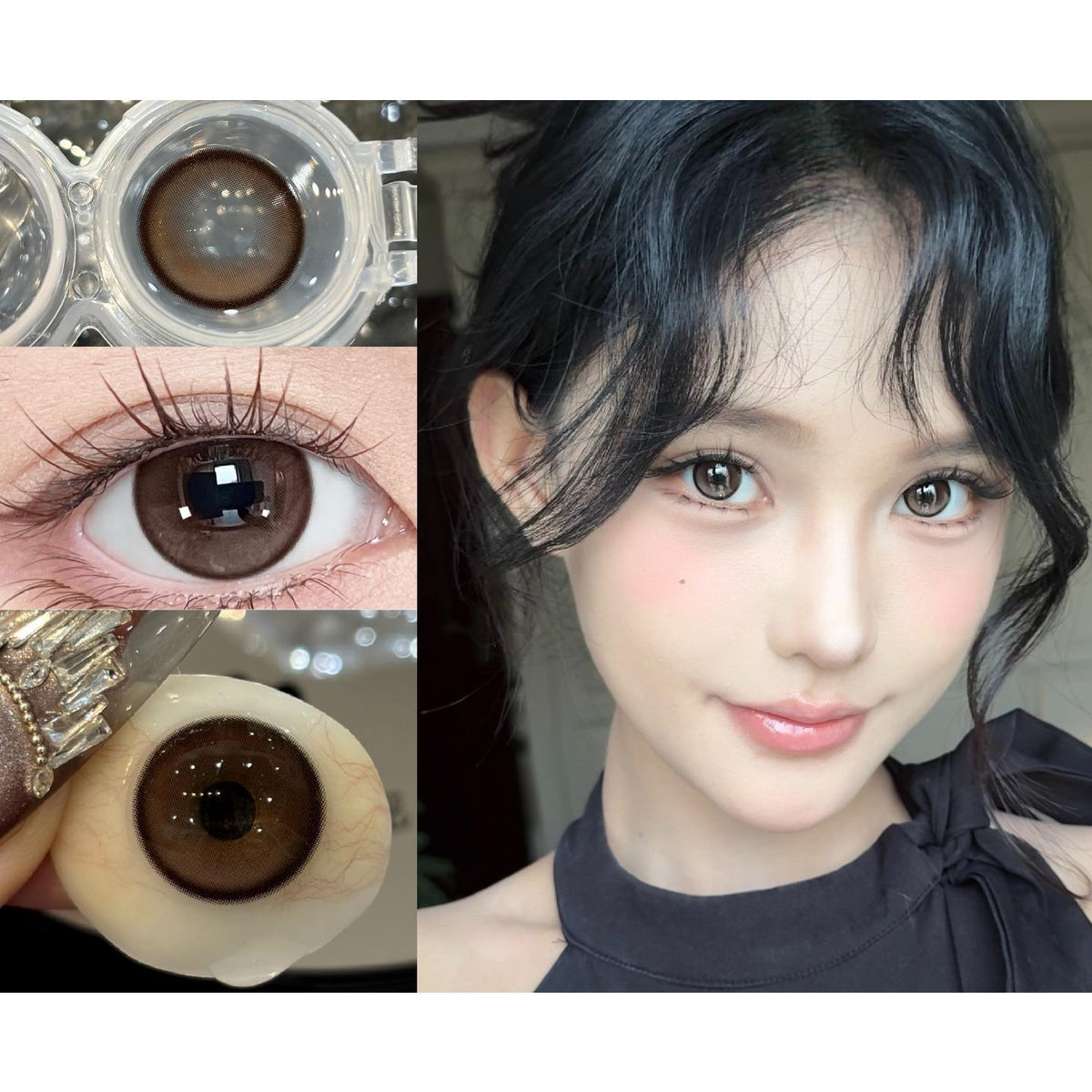 OEMMENG thestarlens 14.50mm Brown Colored Contact Lenses (6 Months Wear)