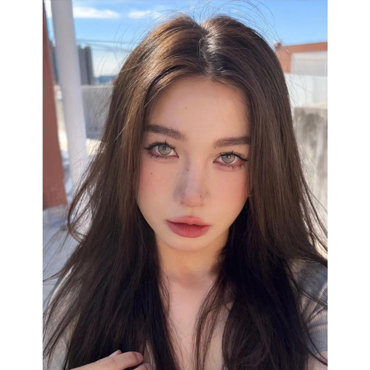 JWHJHUI Xiyoulens 14.50mm Grey Colored Contact Lenses (6 Months Wear)