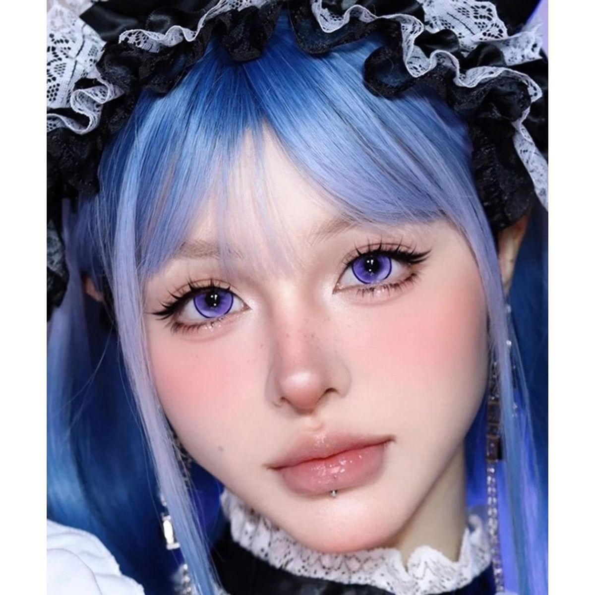 MFPPZI Xiyoulens 14.50mm Purple Colored Contact Lenses (6 Months Wear)