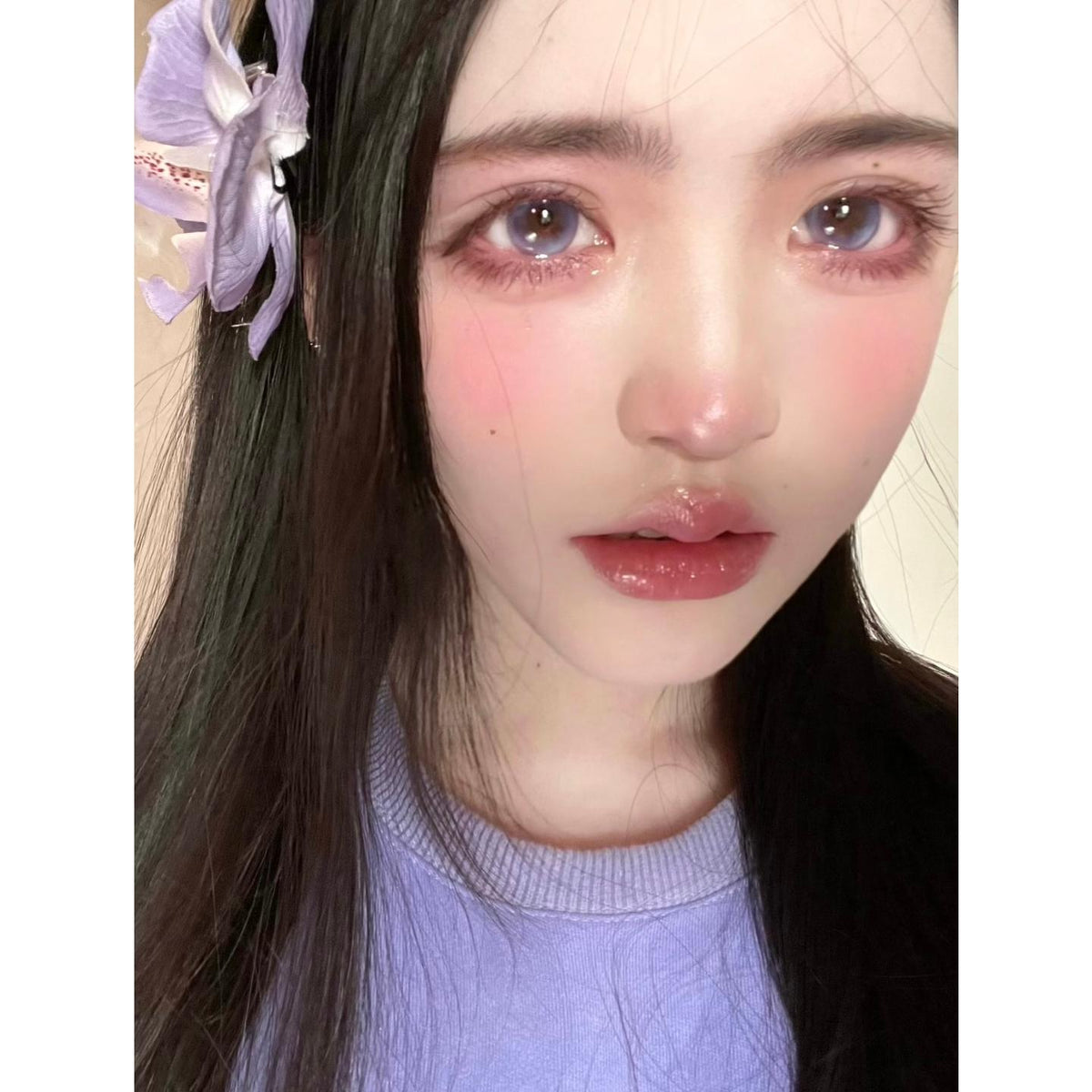 XHWLFU OVOLOOK 14.50mm Purple Colored Contact Lenses (6 Months Wear)