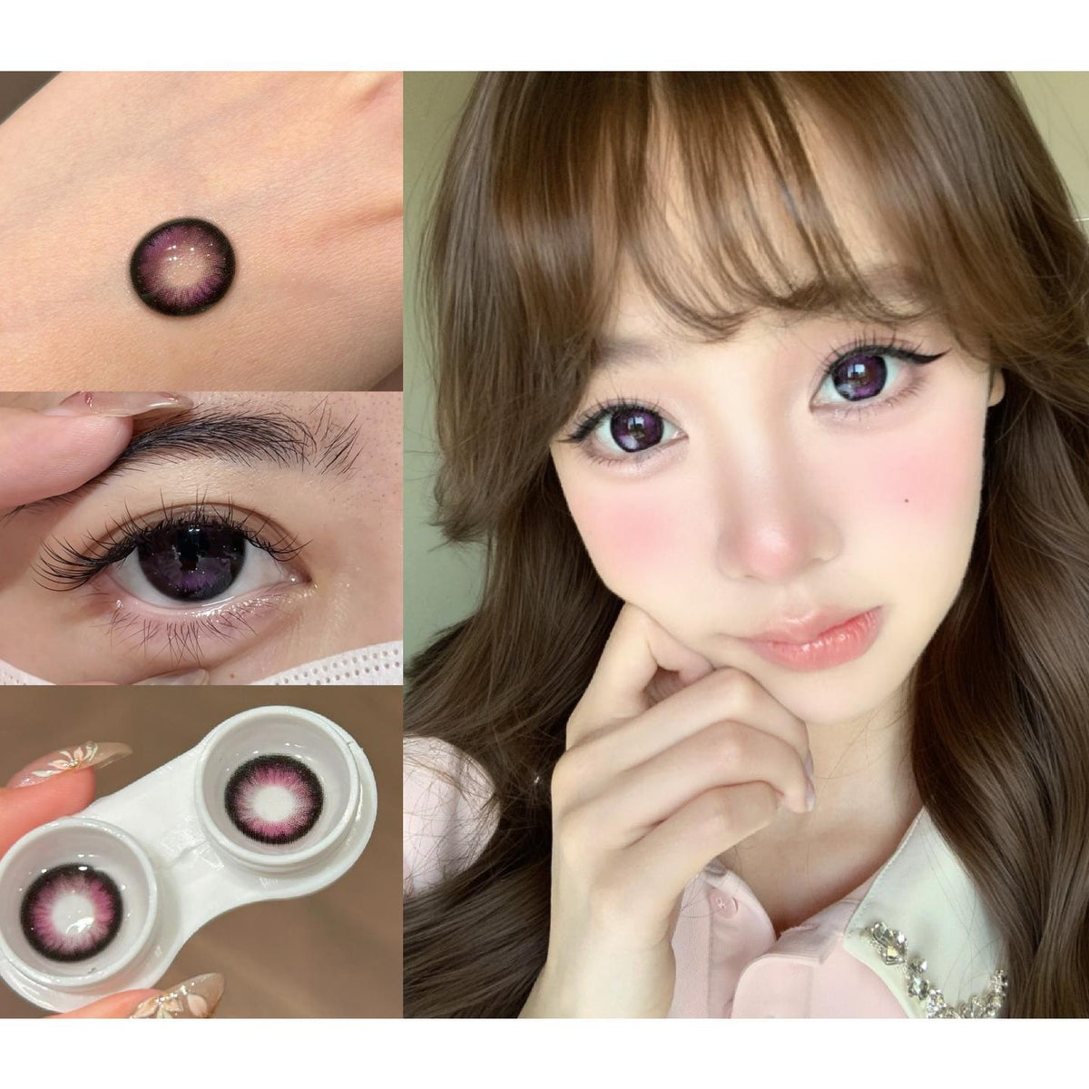 MFYSHUI thestarlens 14.50mm Purple Colored Contact Lenses (6 Months Wear)