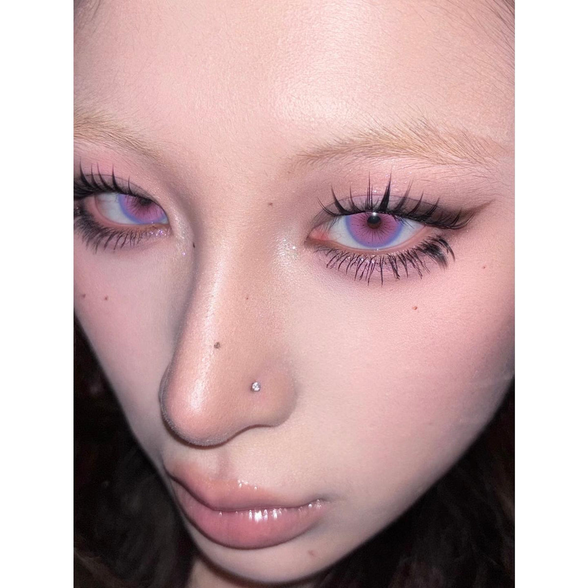 LMJGFEN Serltyca 14.20mm Pink Colored Contact Lenses (6 Months Wear)