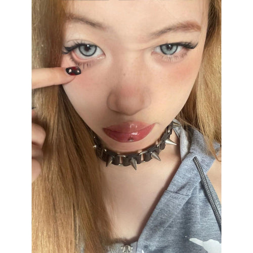 BLKYZHU Xiyoulens 14.20mm Grey Colored Contact Lenses (6 Months Wear)