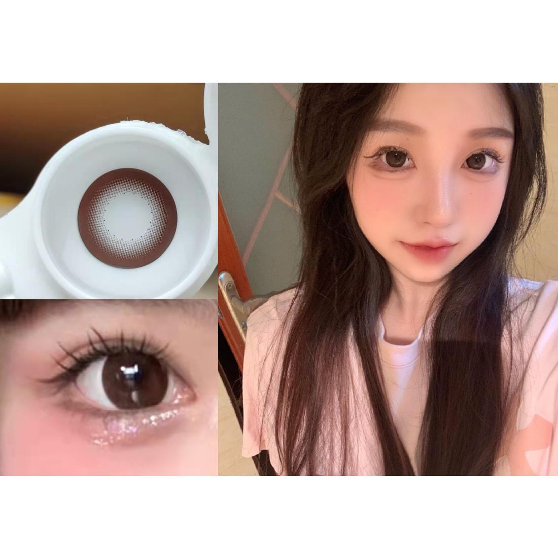 STQIAO Xiyoulens 14.50mm Brown Colored Contact Lenses (6 Months Wear)