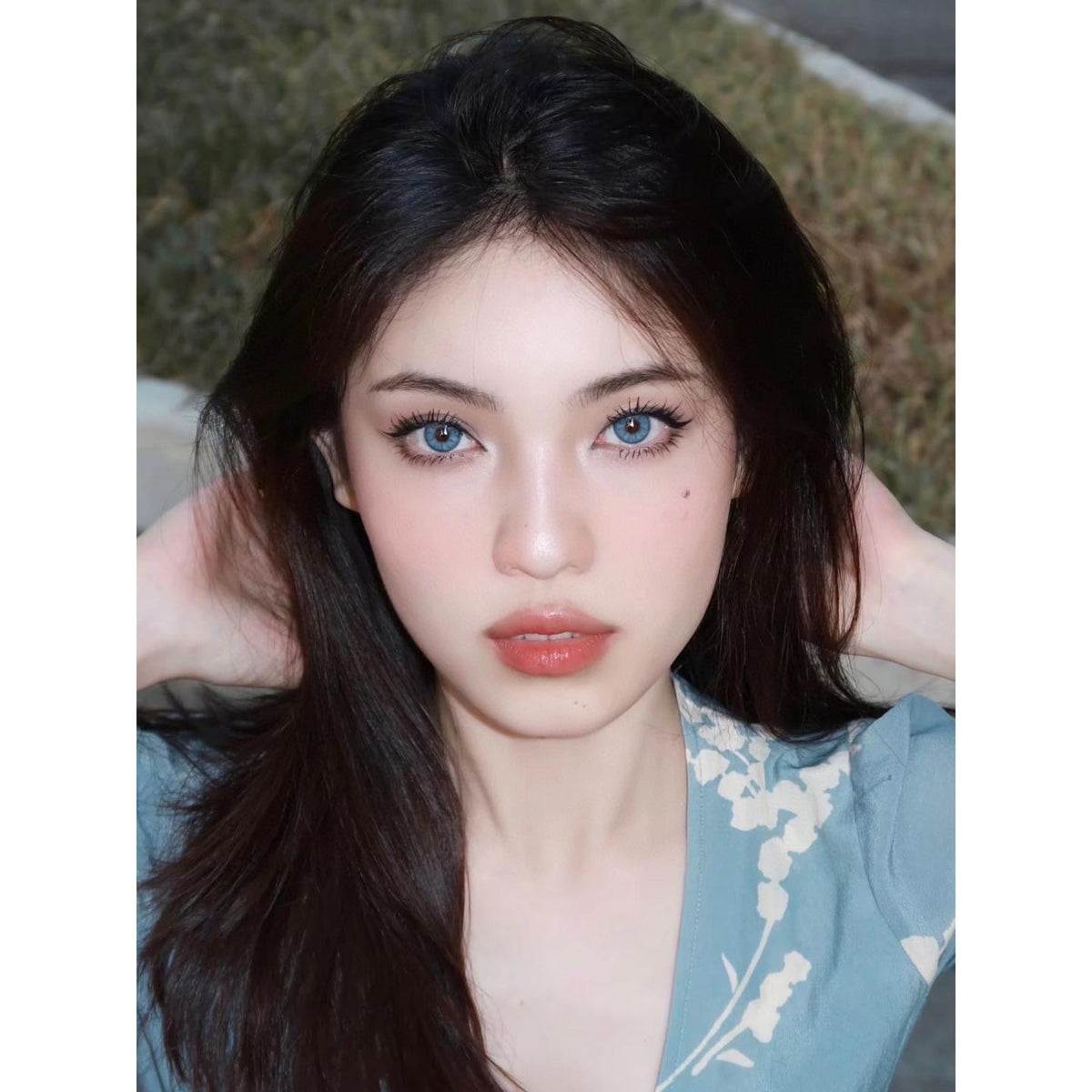 SBBZHONG MorningCon 14.20mm Blue Colored Contact Lenses (6 Months Wear)