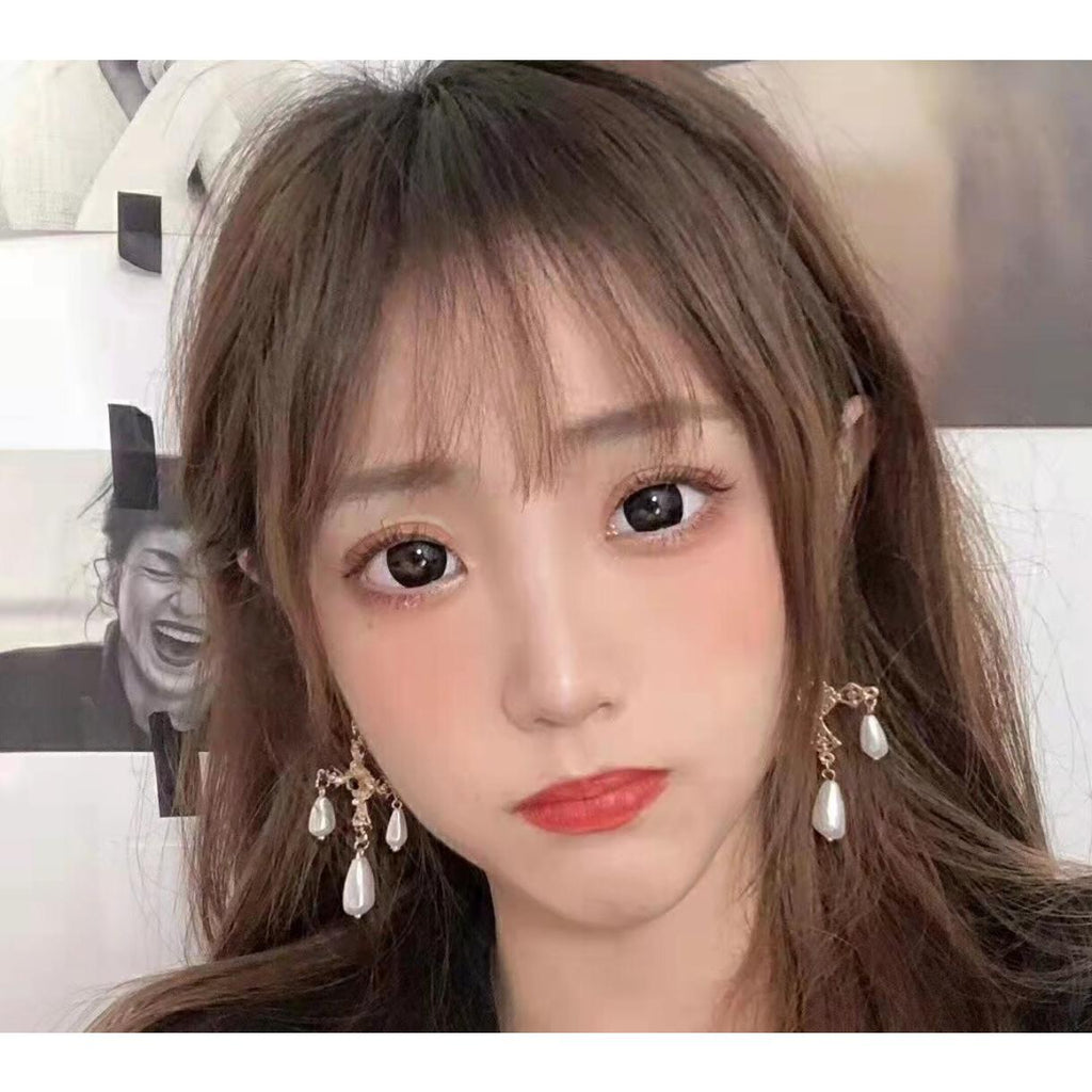BIGDHEI Xiyoulens 14.50mm Black Colored Contact Lenses (6 Months Wear)