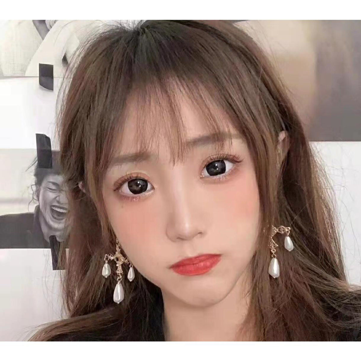 BIGDHEI Xiyoulens 14.50mm Black Colored Contact Lenses (6 Months Wear)