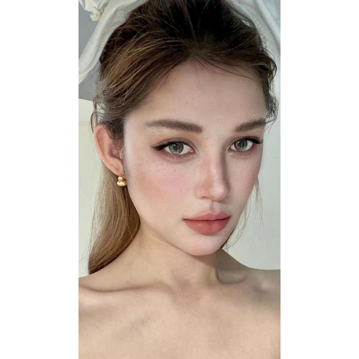 HSNBHE Xiyoulens 14.20mm Green Colored Contact Lenses (6 Months Wear)