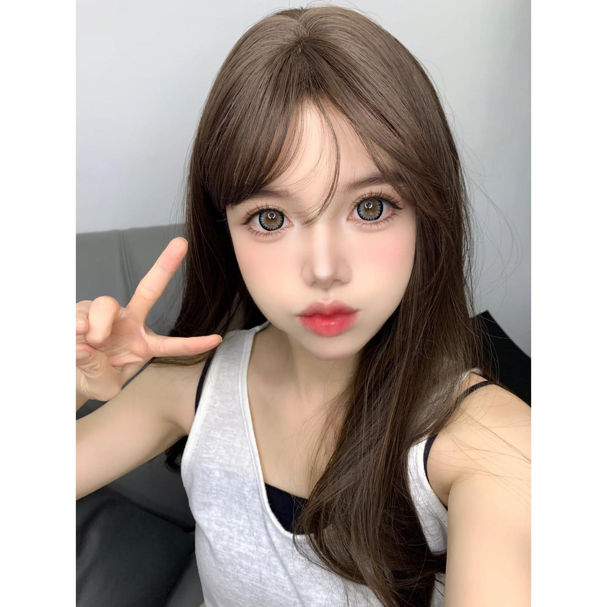 XRTGHUI Xiyoulens คอนแทคเลนส์สีเทา ขนาด 14.50 มม. (ชนิดราย 6 เดือน)