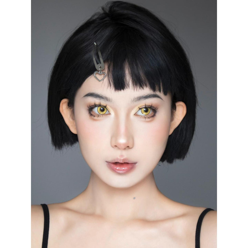 CTJIN Xiyoulens 14.50mm Yellow Colored Contact Lenses (6 Months Wear)