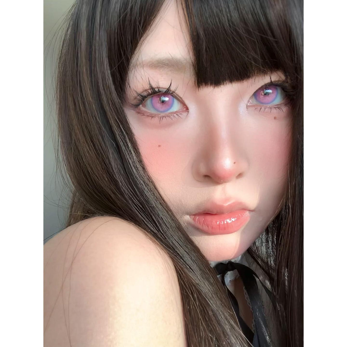 LMJGFEN Serltyca 14.20mm Pink Colored Contact Lenses (6 Months Wear)