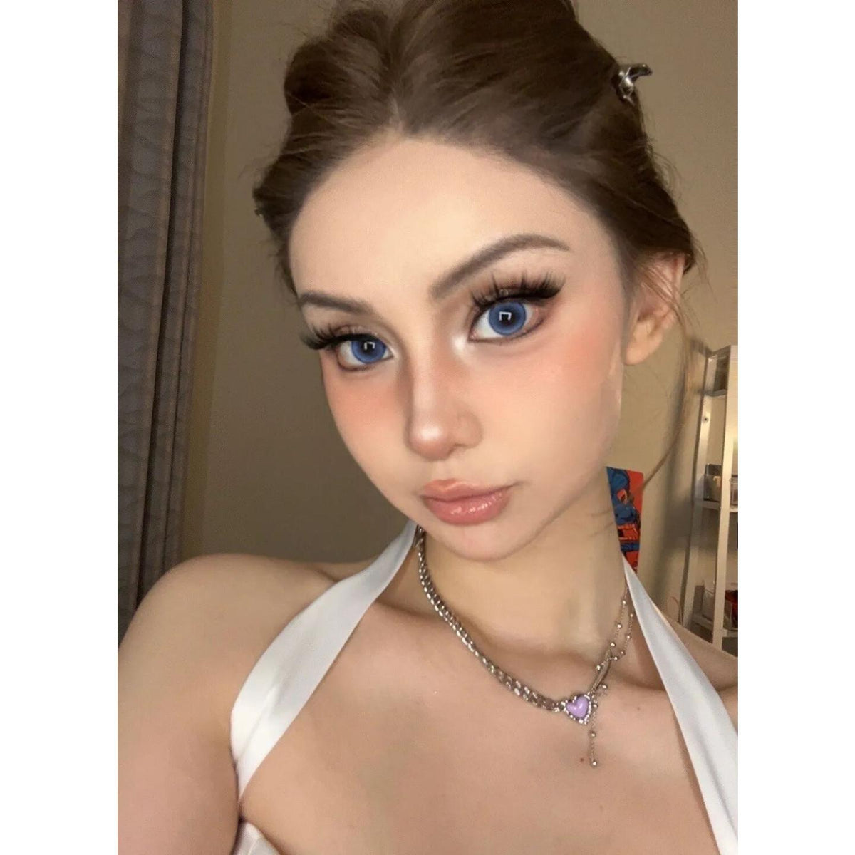 BLDSHI OVOLOOK 14.50mm Blue Colored Contact Lenses (6 Months Wear)