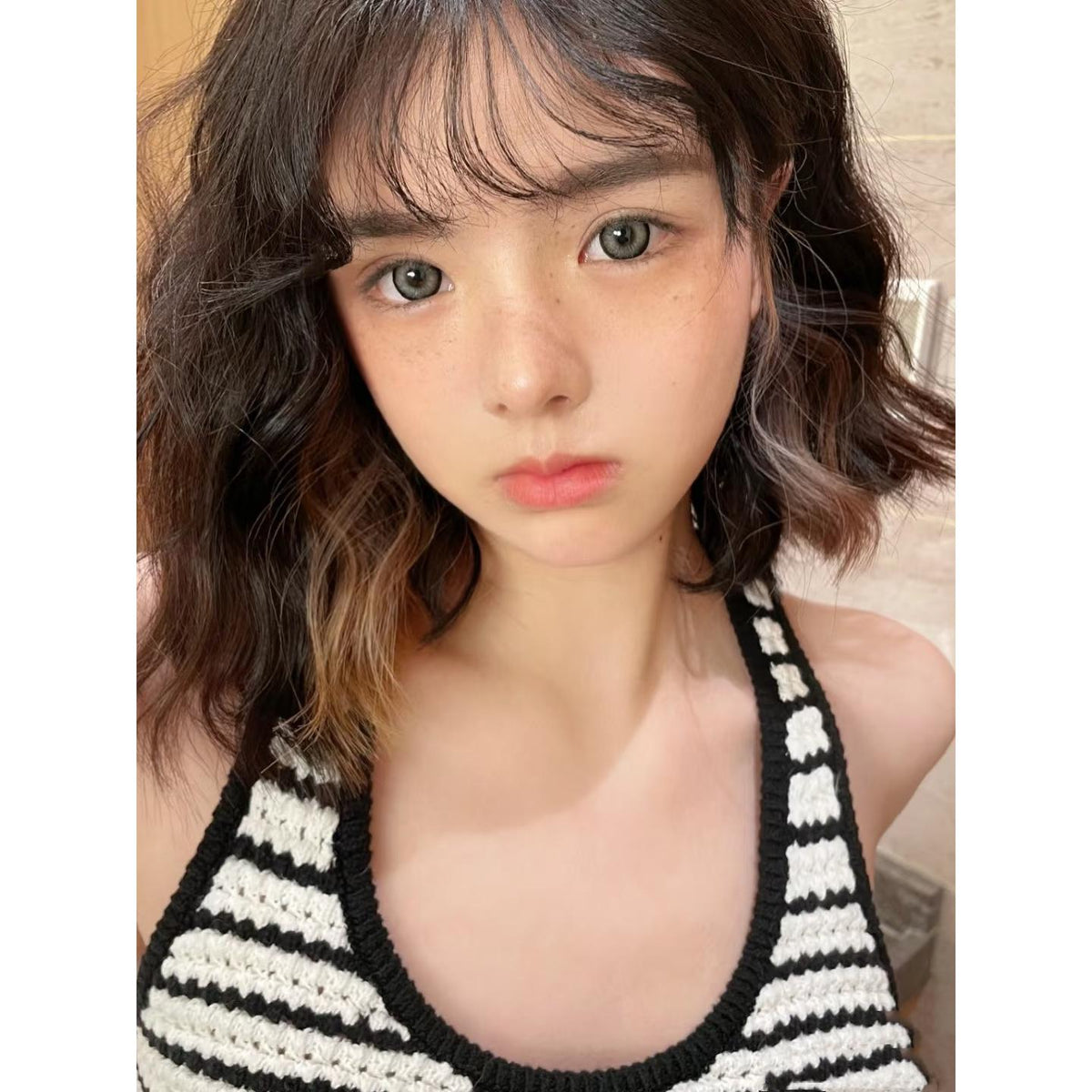 ZMNHU ROSELENS 14.50mm Grey Colored Contact Lenses (6 Months Wear)