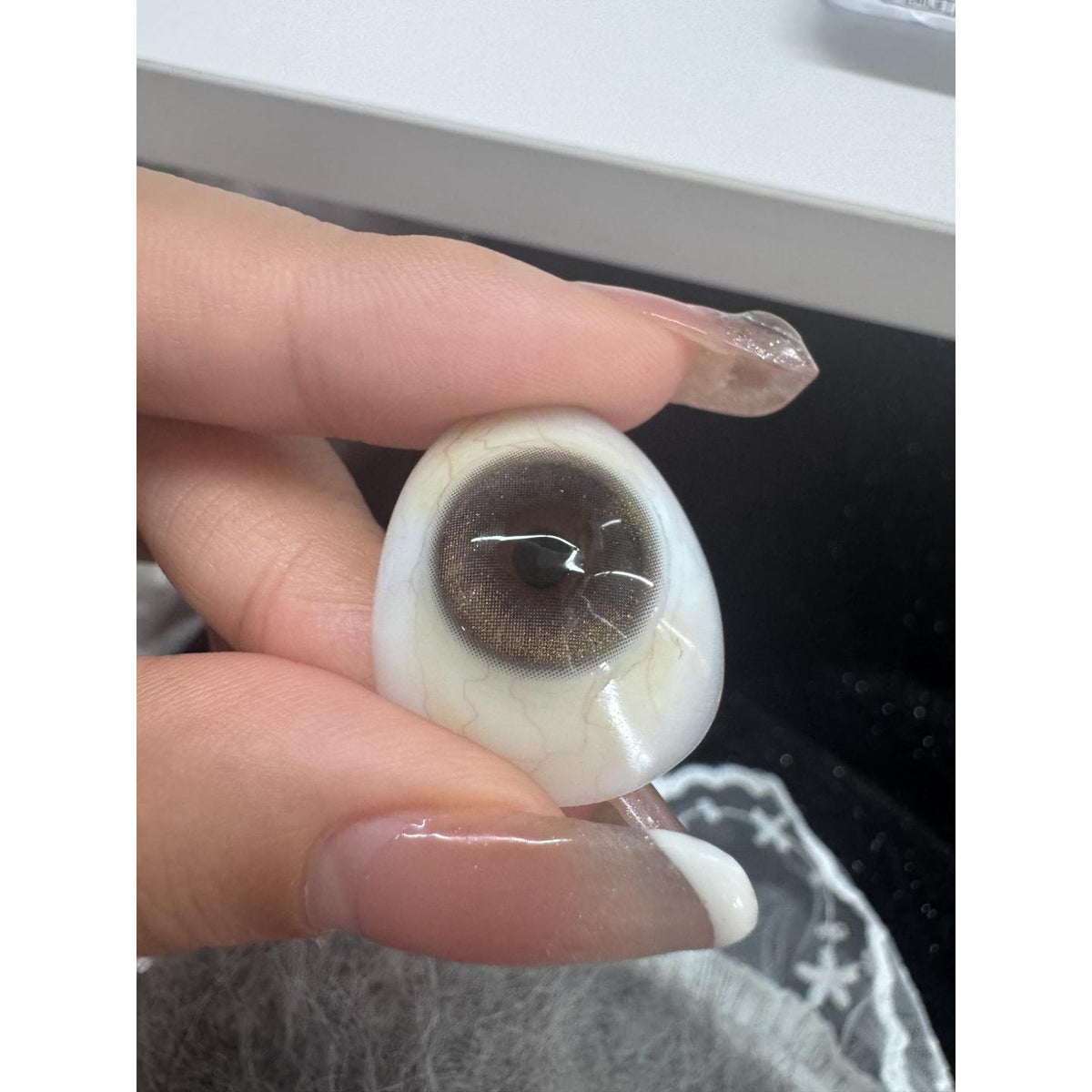 JMQJIN thestarlens 14.20mm Grey Colored Contact Lenses (6 Months Wear)