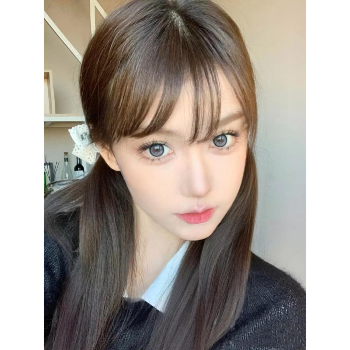 YZCXIANG ROSELENS 14.50mm Grey Colored Contact Lenses (6 Months Wear)
