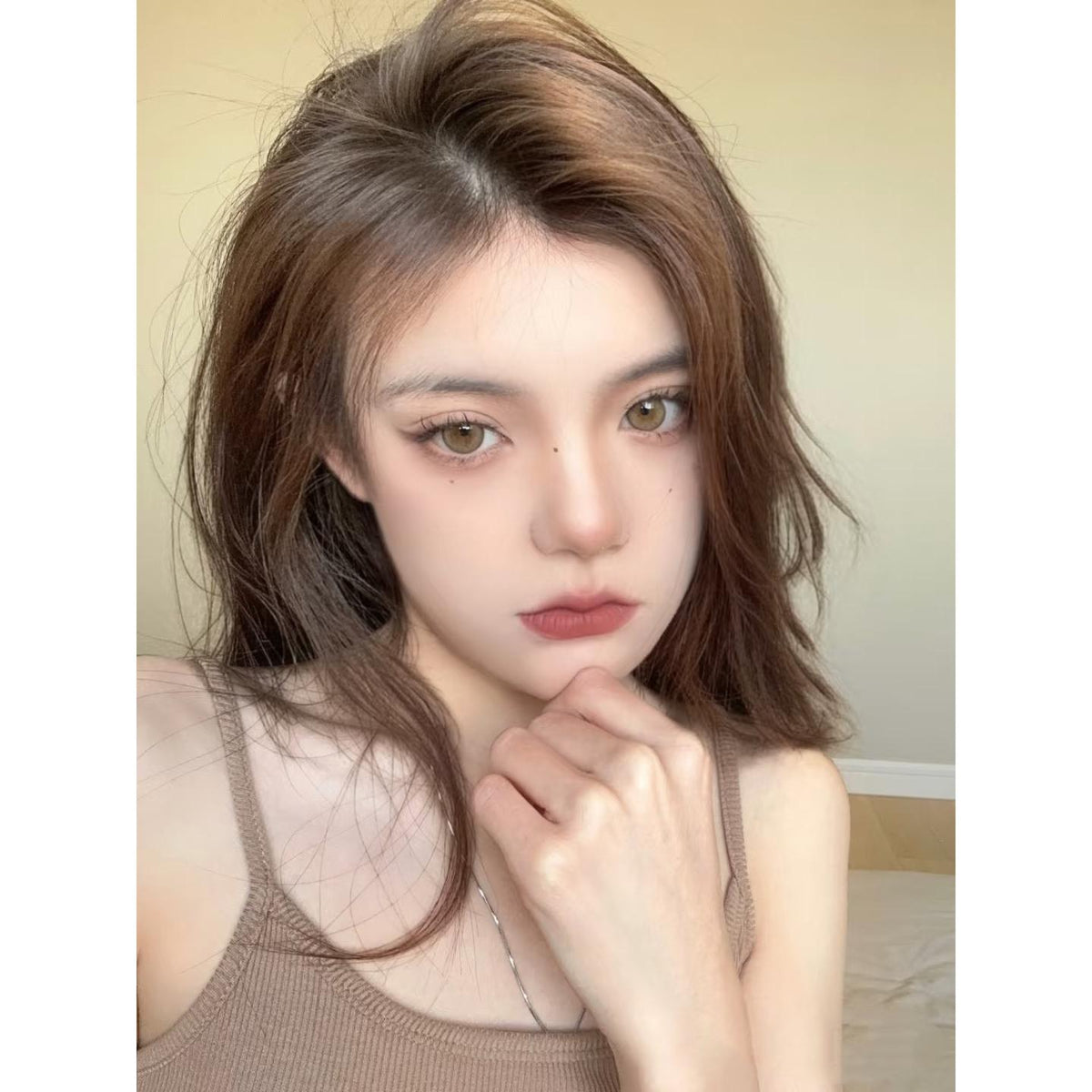 LLXIN ROSELENS 14.20mm Brown Colored Contact Lenses (6 Months Wear)