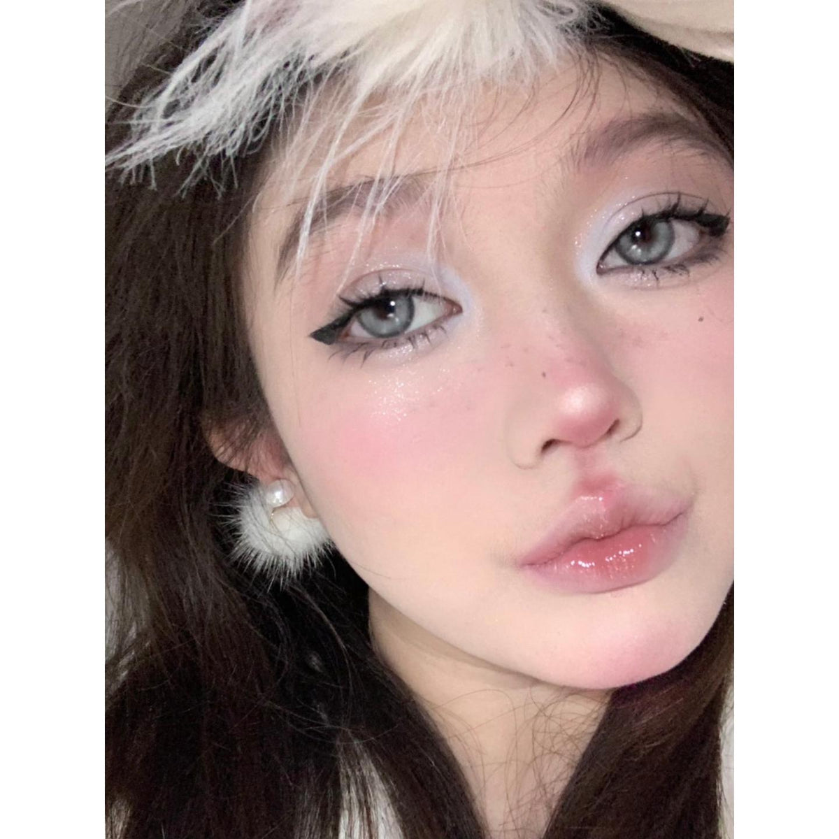 LHHHUA MorningCon 14.20mm Gray Colored Contact Lenses (6 Months Wear)