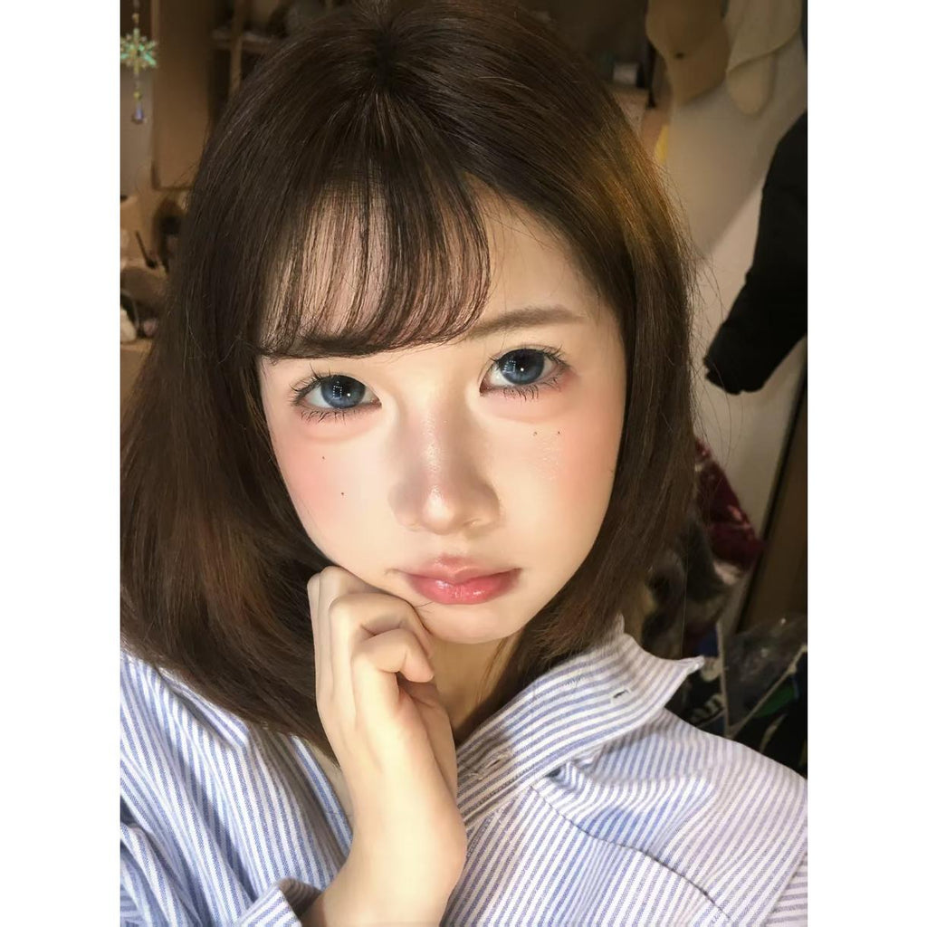 JSSSHENG MimiPark 14.20mm Blue Colored Contact Lenses (6 Months Wear)