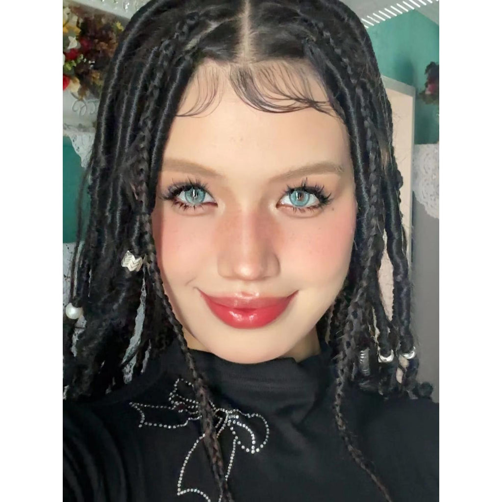 BJXLAN PORSLEN 14.20mm Blue Colored Contact Lenses (6 Months Wear)