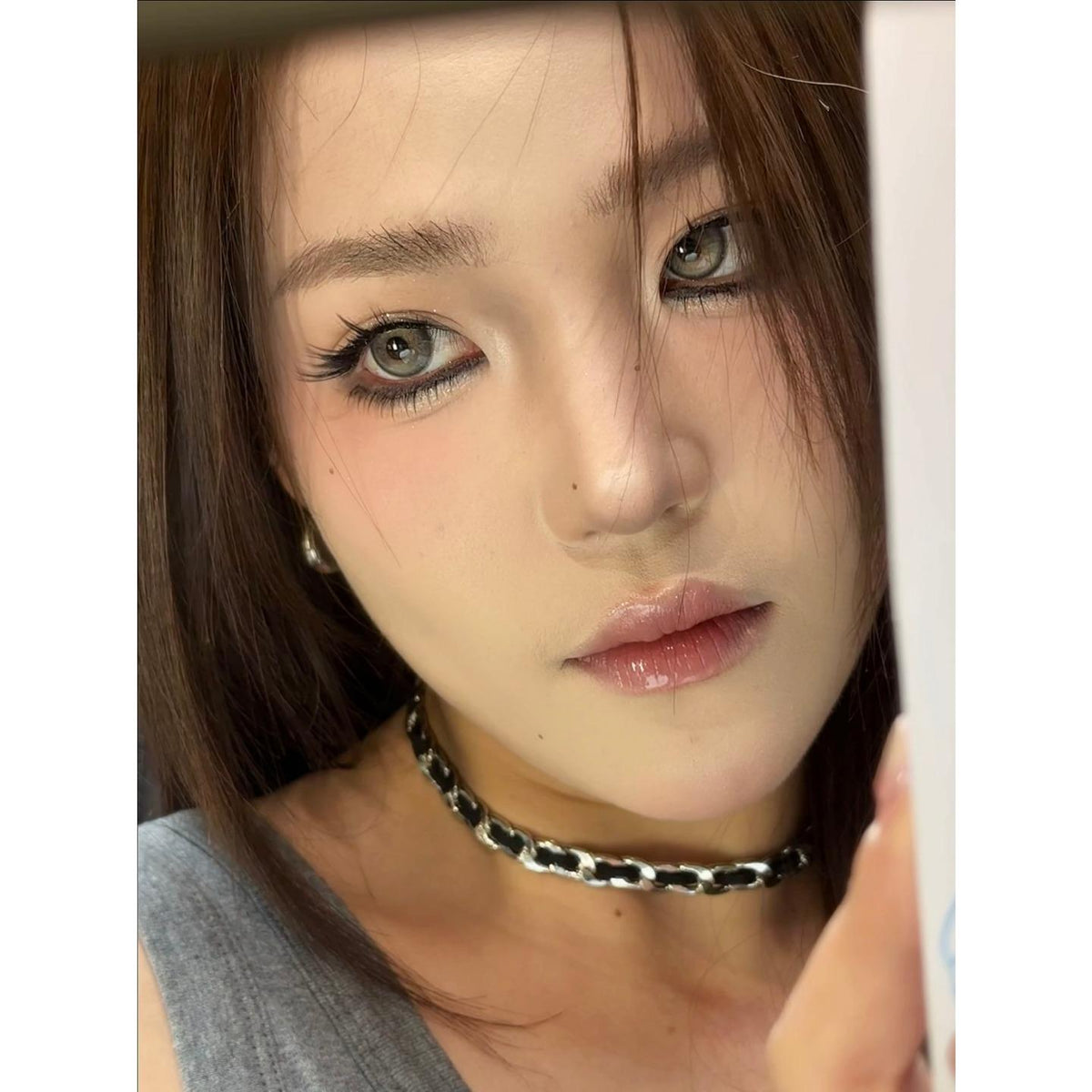 WZSJHUII Serltyca 14.20mm Grey Colored Contact Lenses (6 Months Wear)
