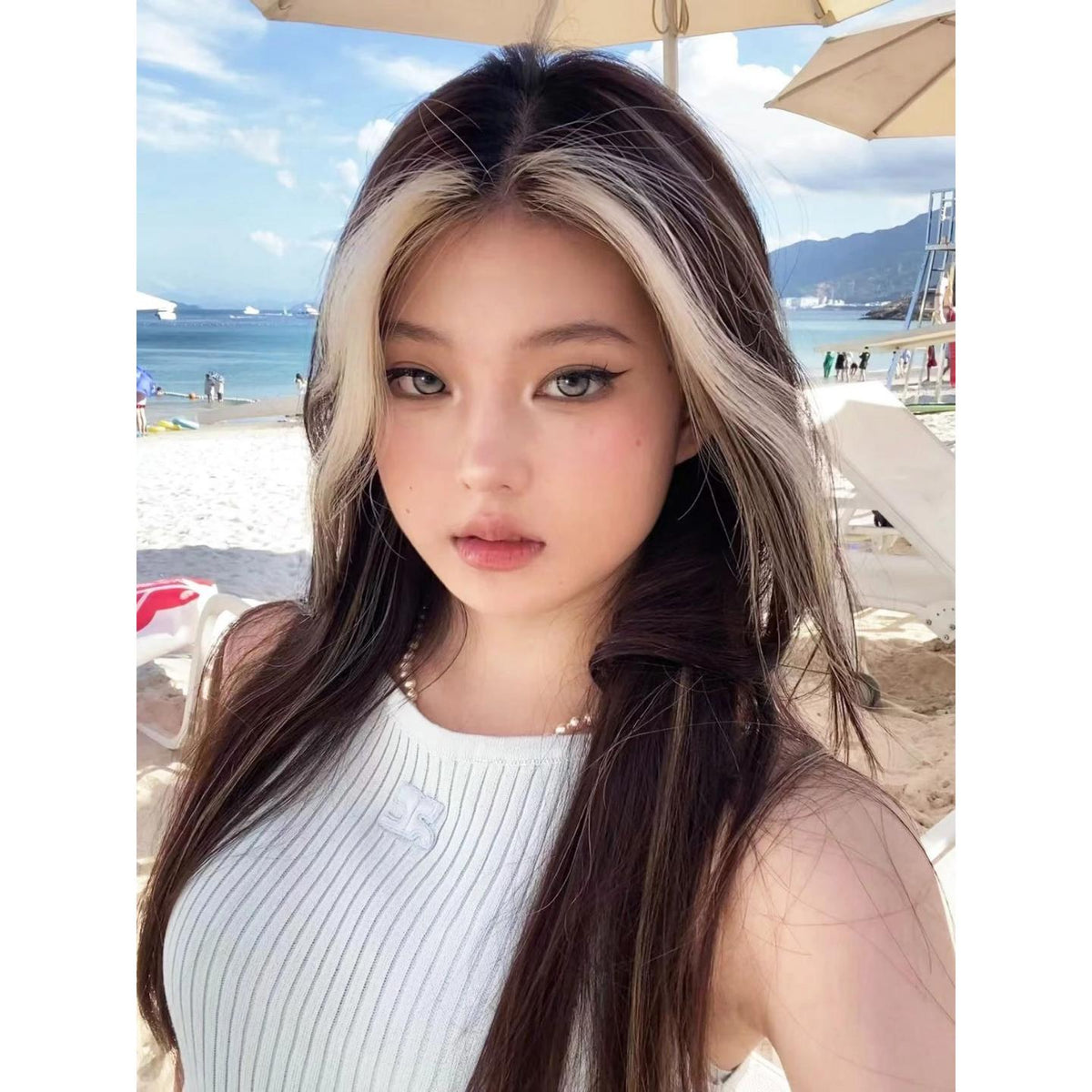BLKYZHU Xiyoulens 14.20mm Grey Colored Contact Lenses (6 Months Wear)