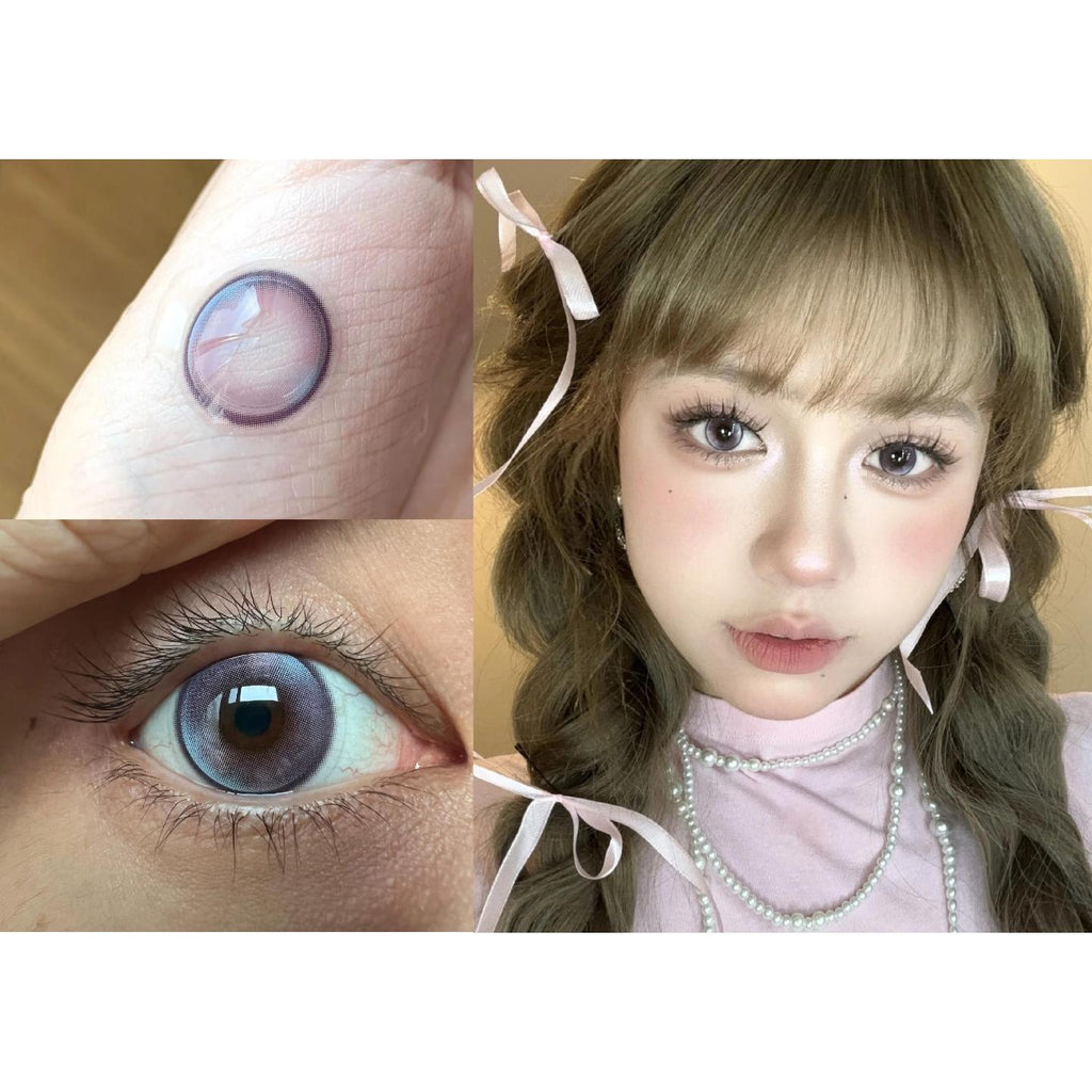 BLKBMEI Xiyoulens 14.20mm Purple Colored Contact Lenses (6 Months Wear)