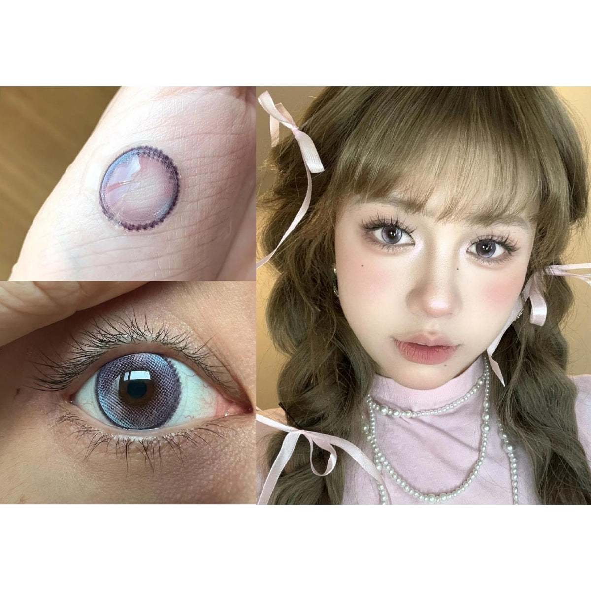 BLKBMEI Xiyoulens 14.20mm Purple Colored Contact Lenses (6 Months Wear)