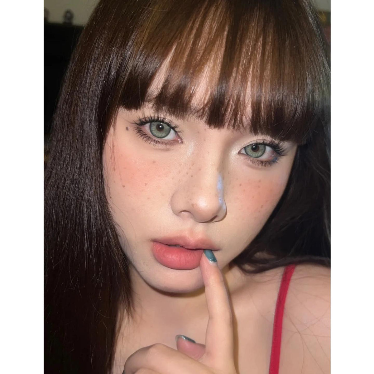 JWHJLV Xiyoulens 14.50mm Green Colored Contact Lenses (6 Months Wear)