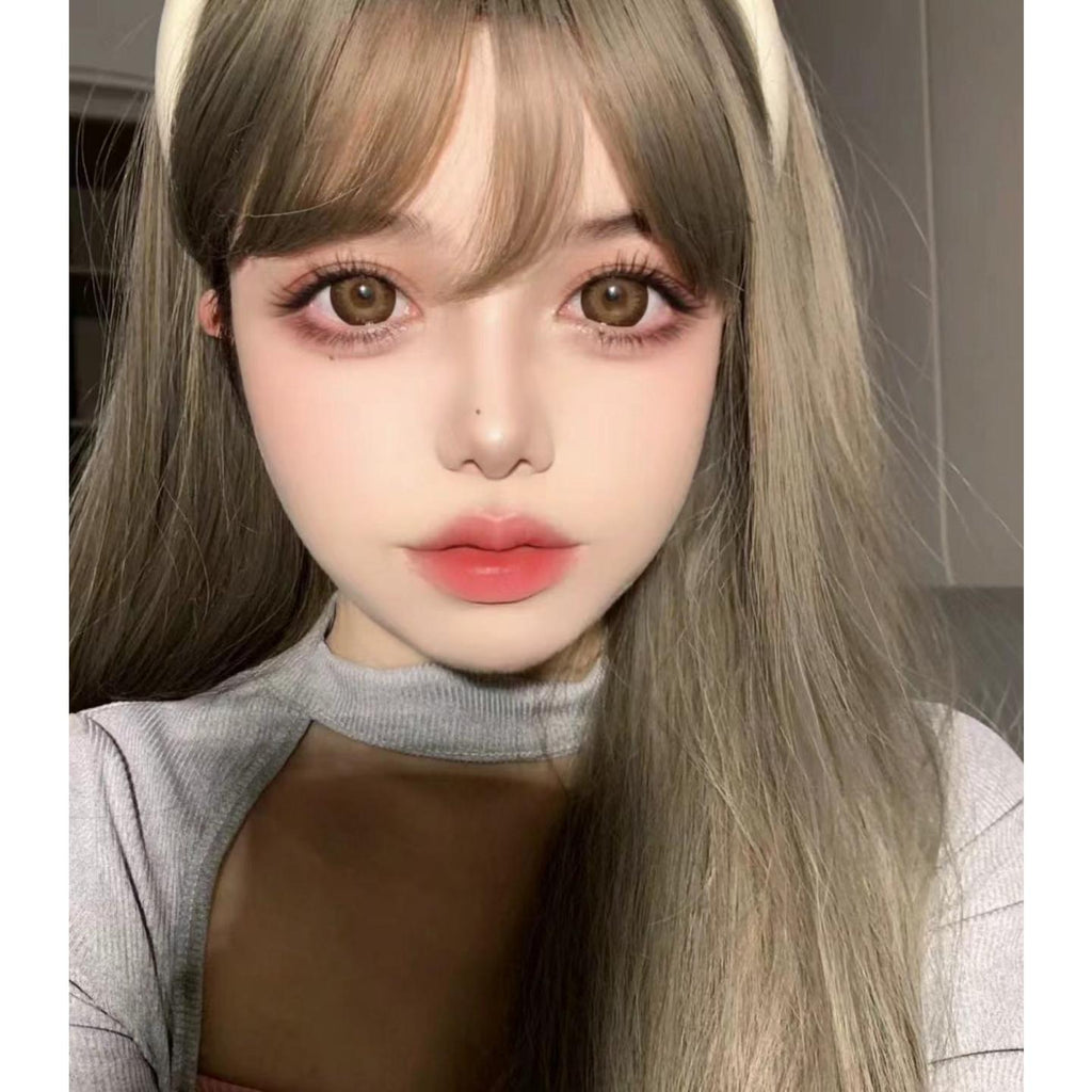 HJFSHI LRGOODCON 14.50mm Brown Colored Contact Lenses (6 Months Wear)