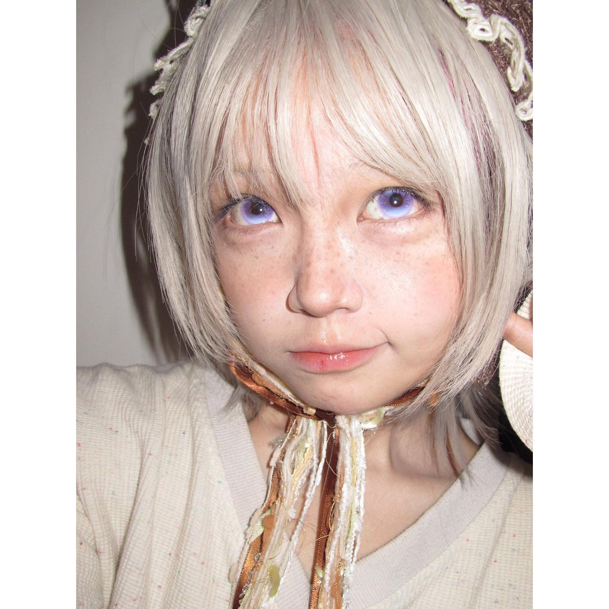 ZYJIE OBALEN 14.50mm Purple Colored Contact Lenses (6 Months Wear)