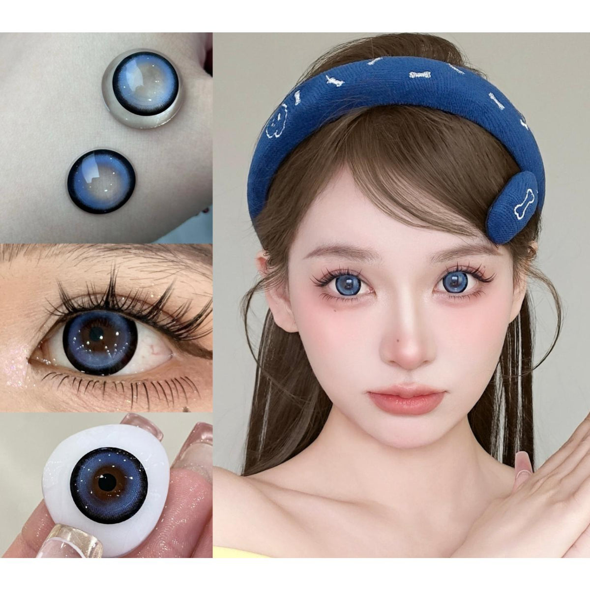 BOWWA OBALEN 14.50mm Blue Colored Contact Lenses (6 Months Wear)