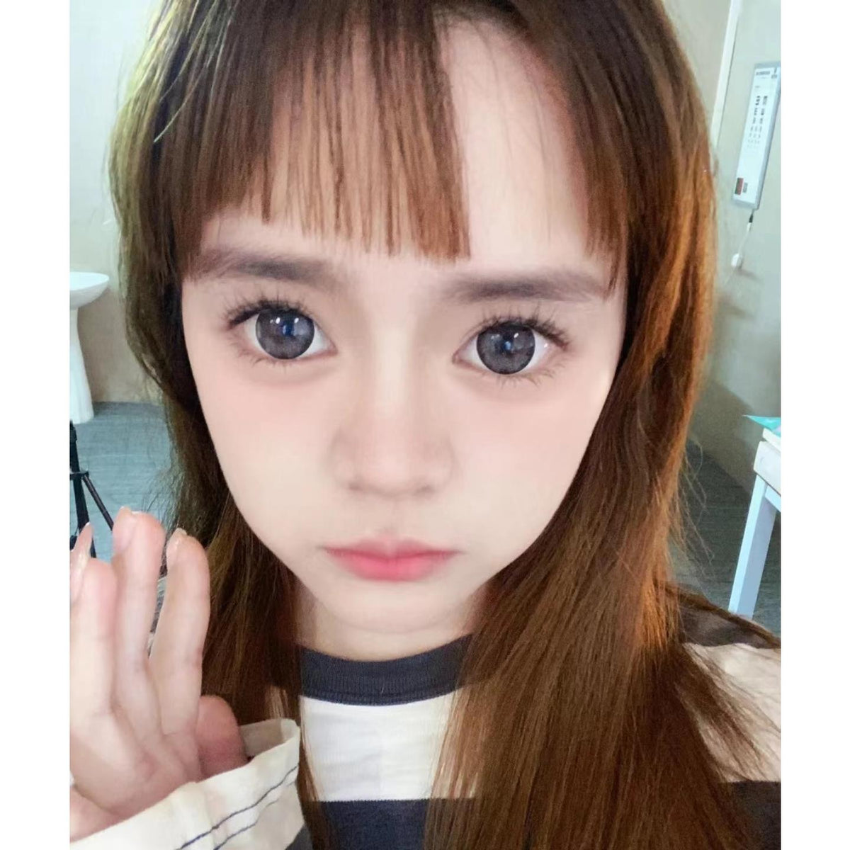 ZMBHUA Xiyoulens คอนแทคเลนส์สีเทา ขนาด 14.50 มม. (ชนิดราย 6 เดือน)
