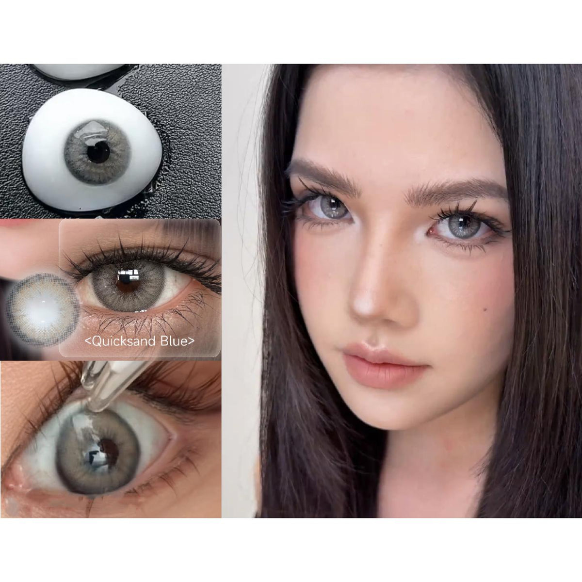 LSLAN Serltyca 14.20mm Blue Colored Contact Lenses (6 Months Wear)