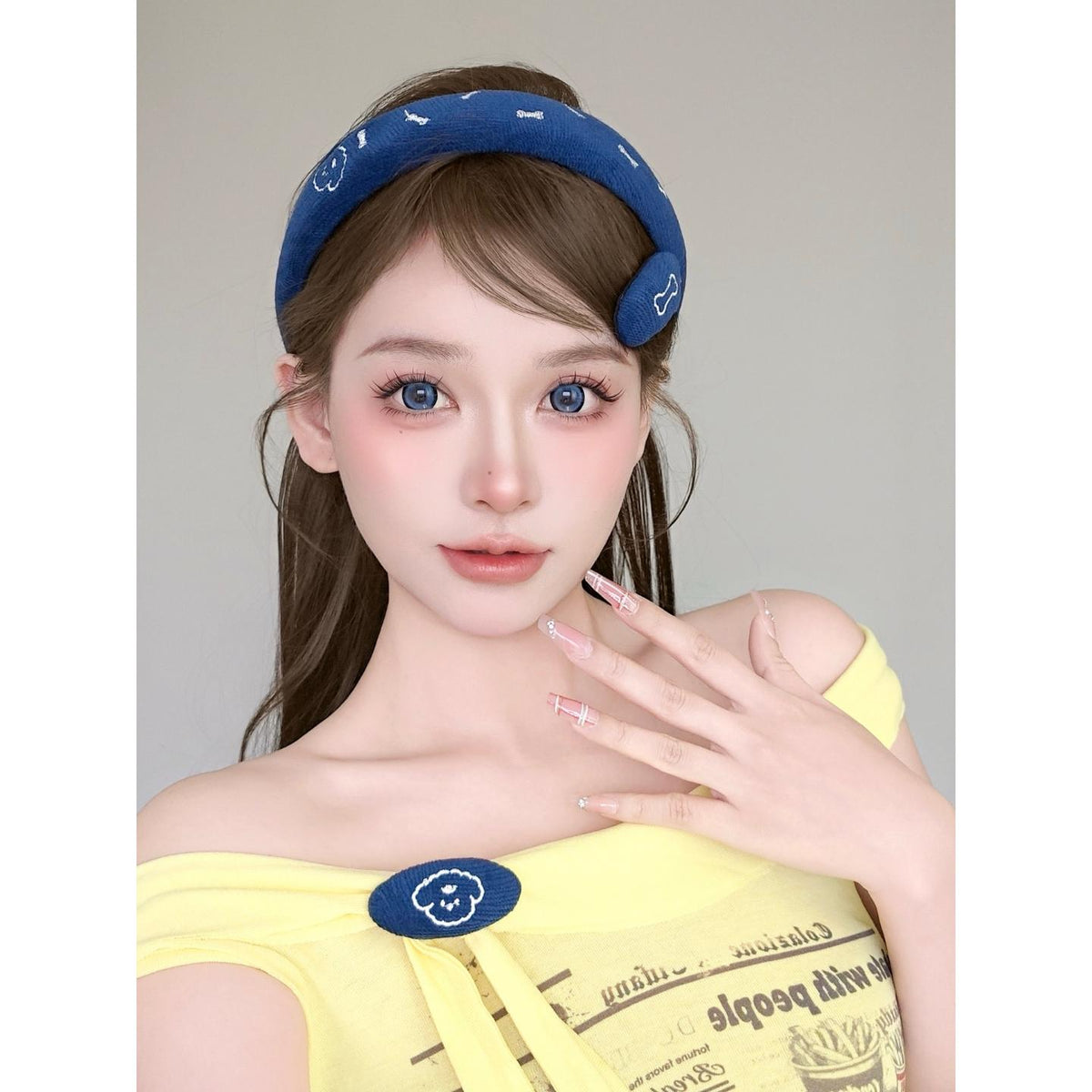 BOWWA OBALEN 14.50mm Blue Colored Contact Lenses (6 Months Wear)