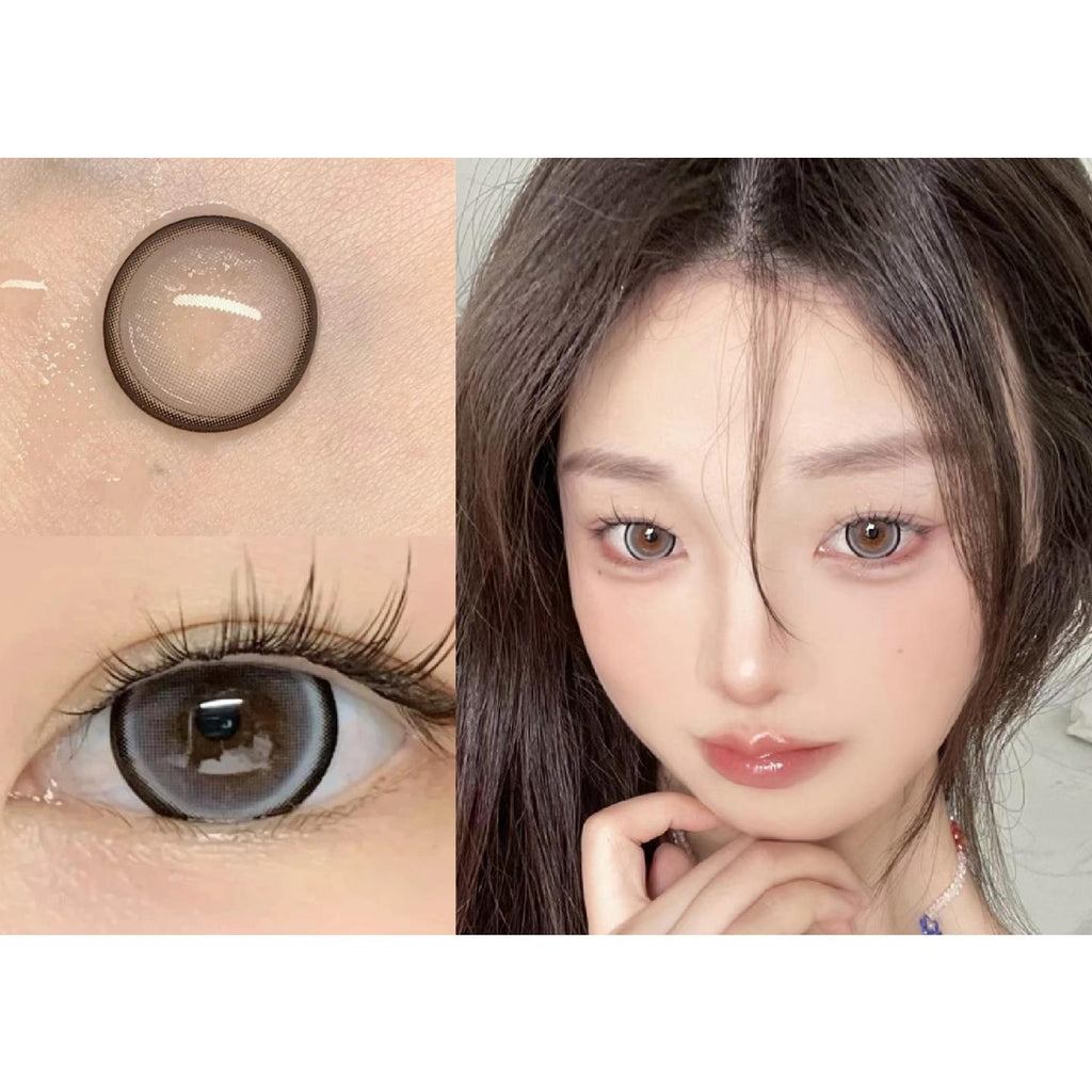 NNZBZHU LRGOODCON 14.50mm Grey Colored Contact Lenses (6 Months Wear)