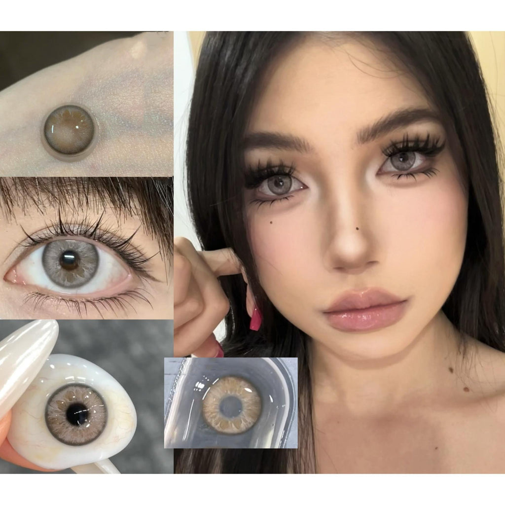 HMXZHUI Serltyca 14.20mm Grey Colored Contact Lenses (6 Months Wear)