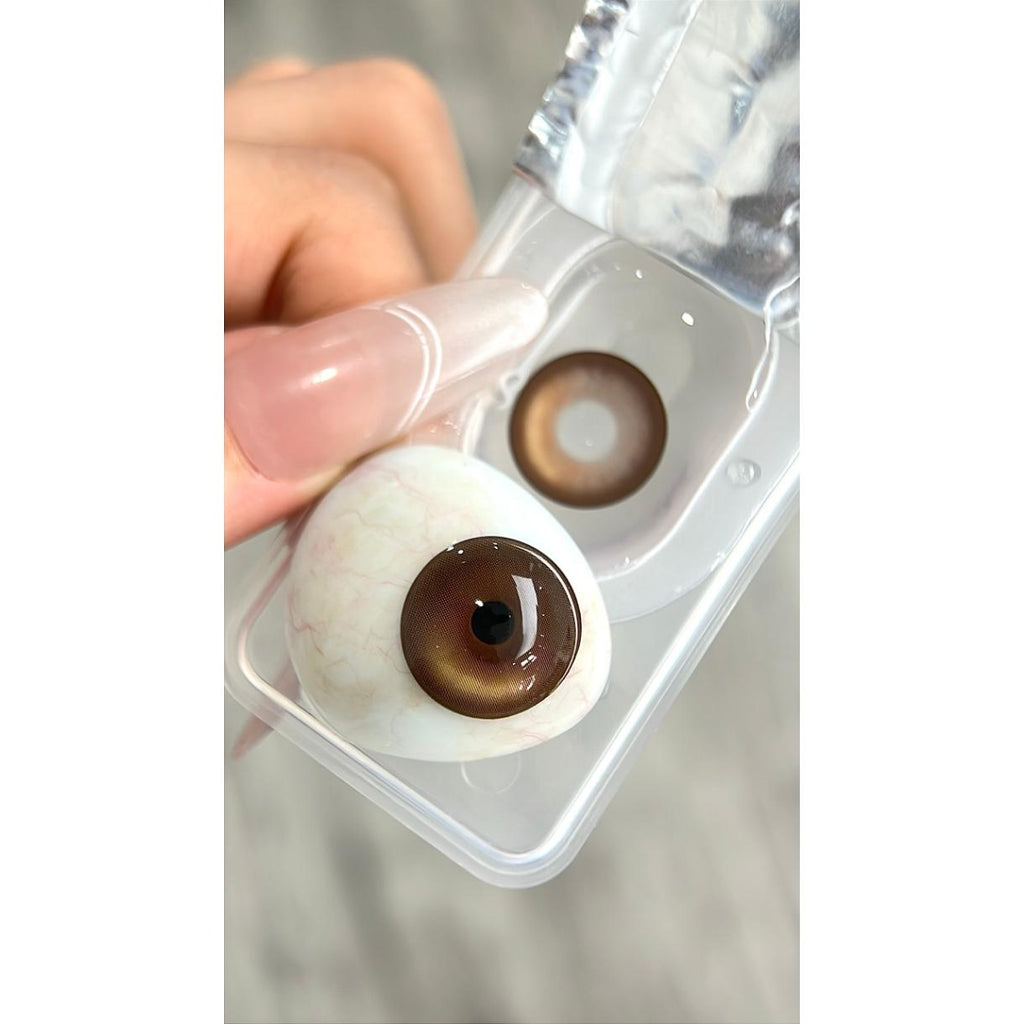 CDLSNSHEN OBALEN 14.50mm Brown Colored Contact Lenses (6 Months Wear)