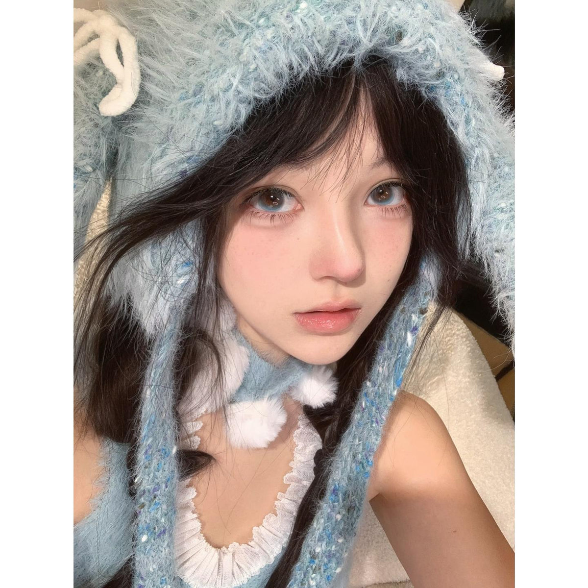 ZGLYLEI BOOSCON 14.20mm Blue Colored Contact Lenses (6 Months Wear)