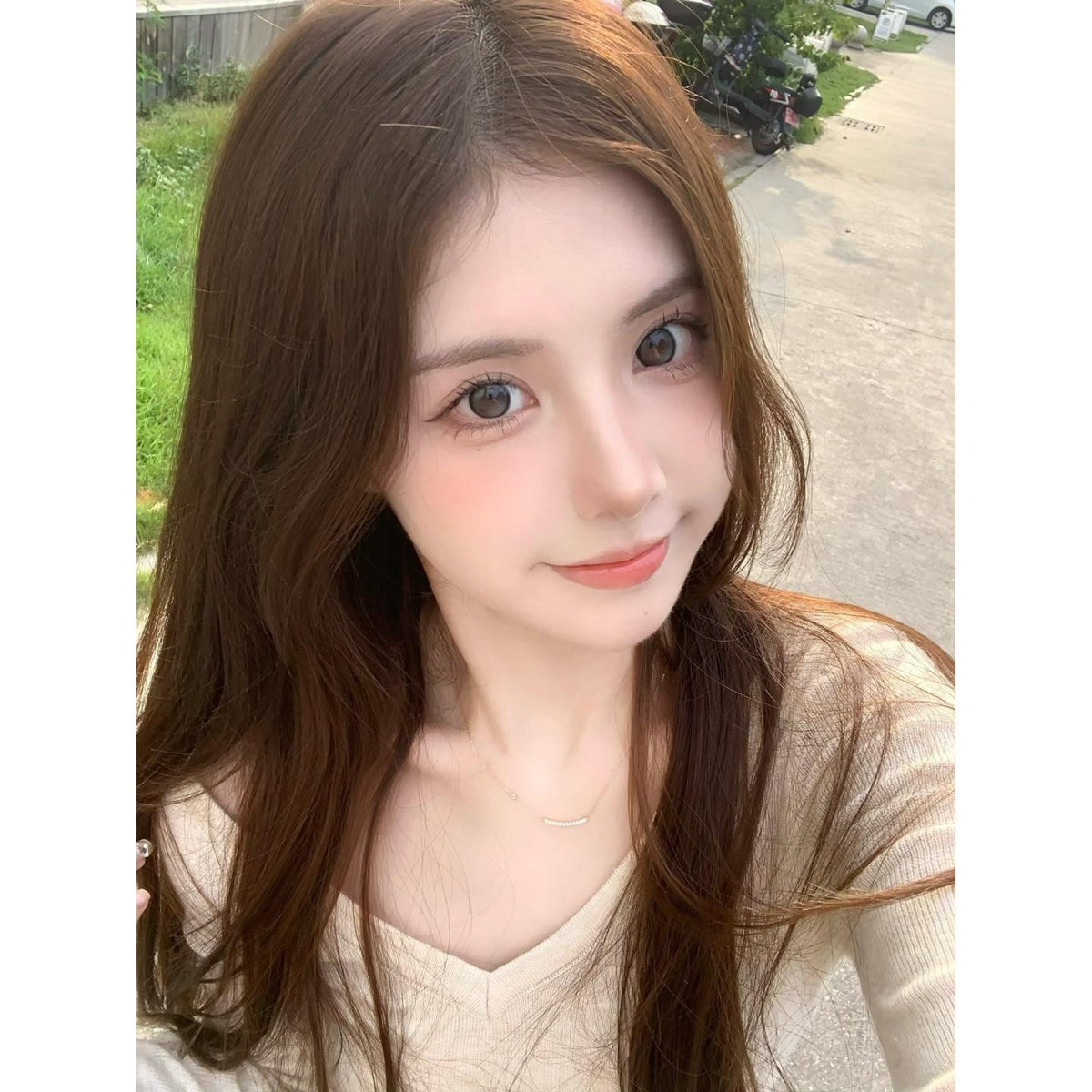 XYQIU BOOSCON 14.20mm Gray Colored Contact Lenses (6 Months Wear)