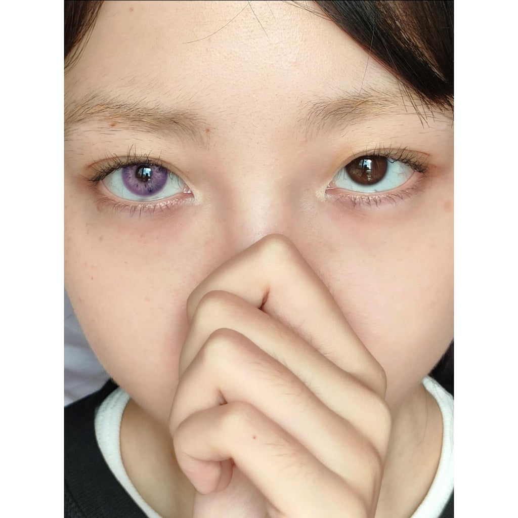 LMAN PORSLEN คอนแทคเลนส์สีม่วง ขนาด 14.20 มม. (ชนิดราย 6 เดือน)