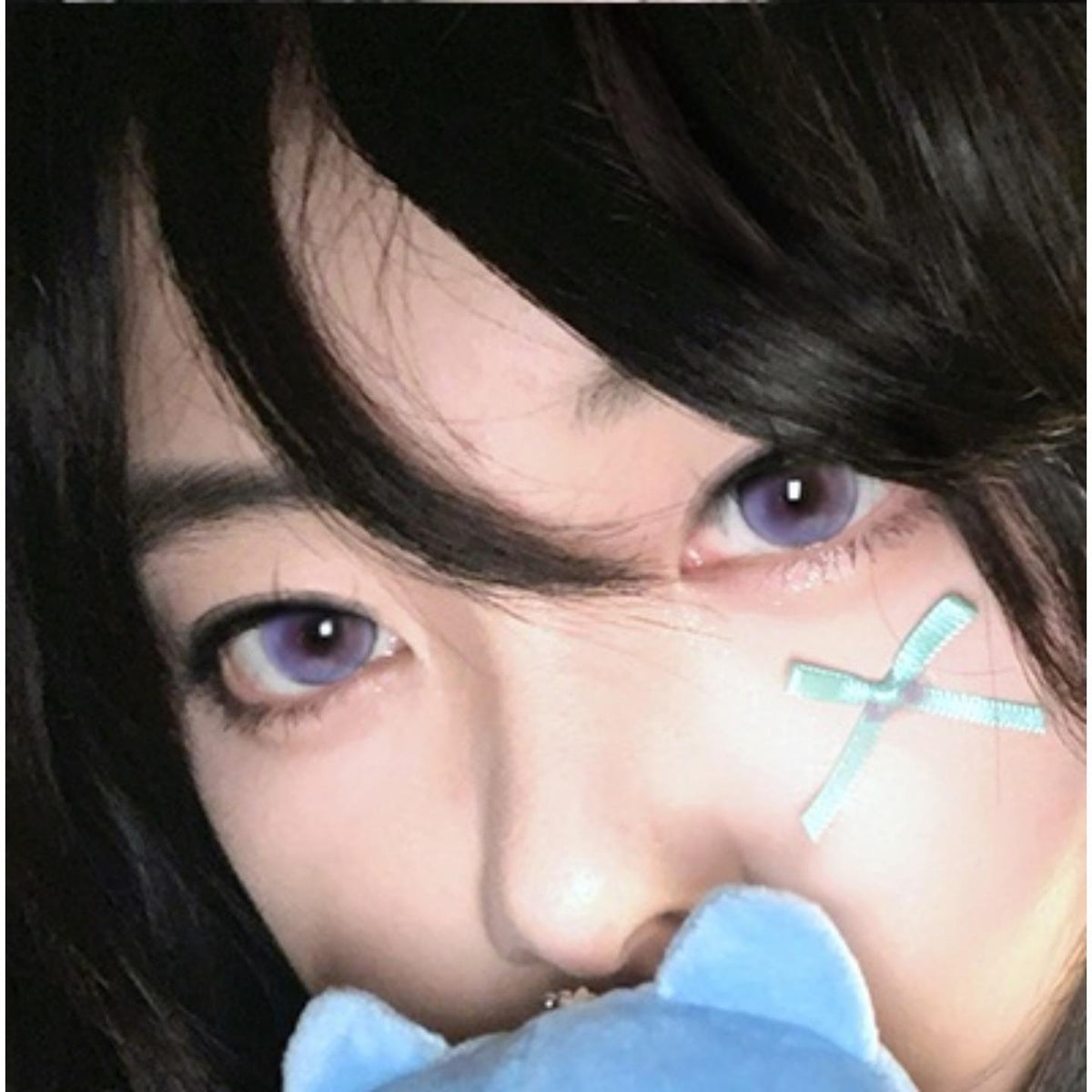 YCZMENG OVOLOOK 14.20mm Purple Colored Contact Lenses (6 Months Wear)