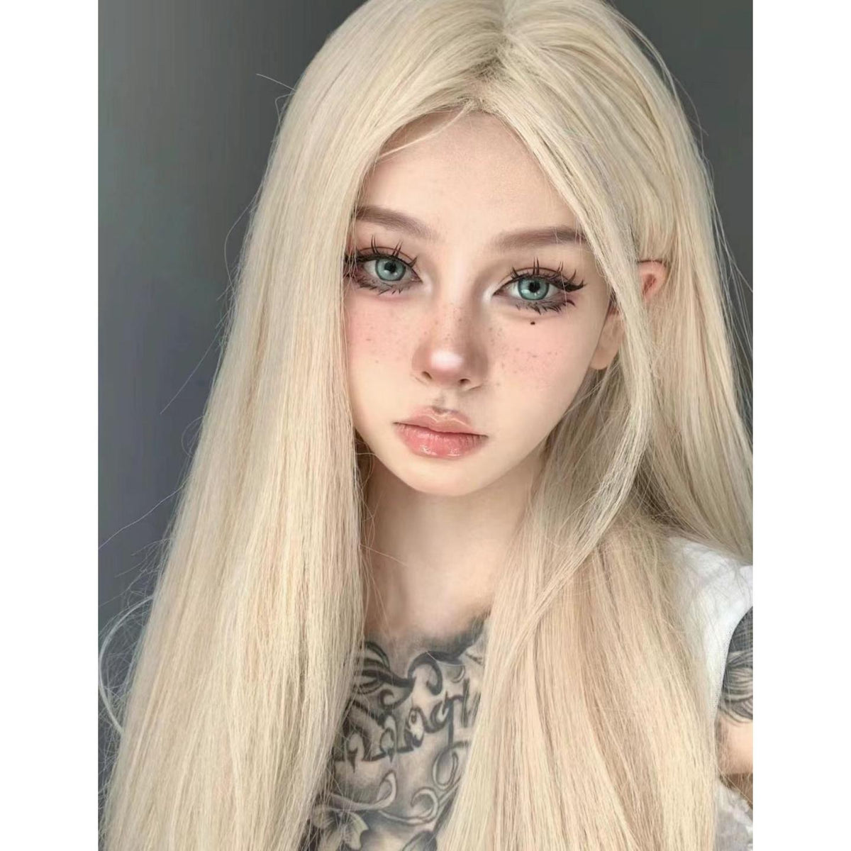 NZZZHU FLLYCON 14.20mm Green Colored Contact Lenses (6 Months Wear)