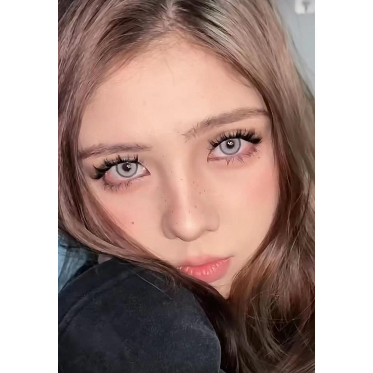 BPNGAI FLLYCON 14.20mm Grey Colored Contact Lenses (6 Months Wear)