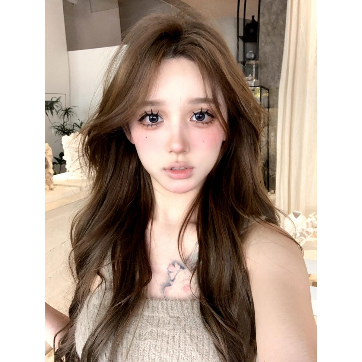 MSKDYLEI Xiyoulens 14.20mm Purple Colored Contact Lenses (6 Months Wear)