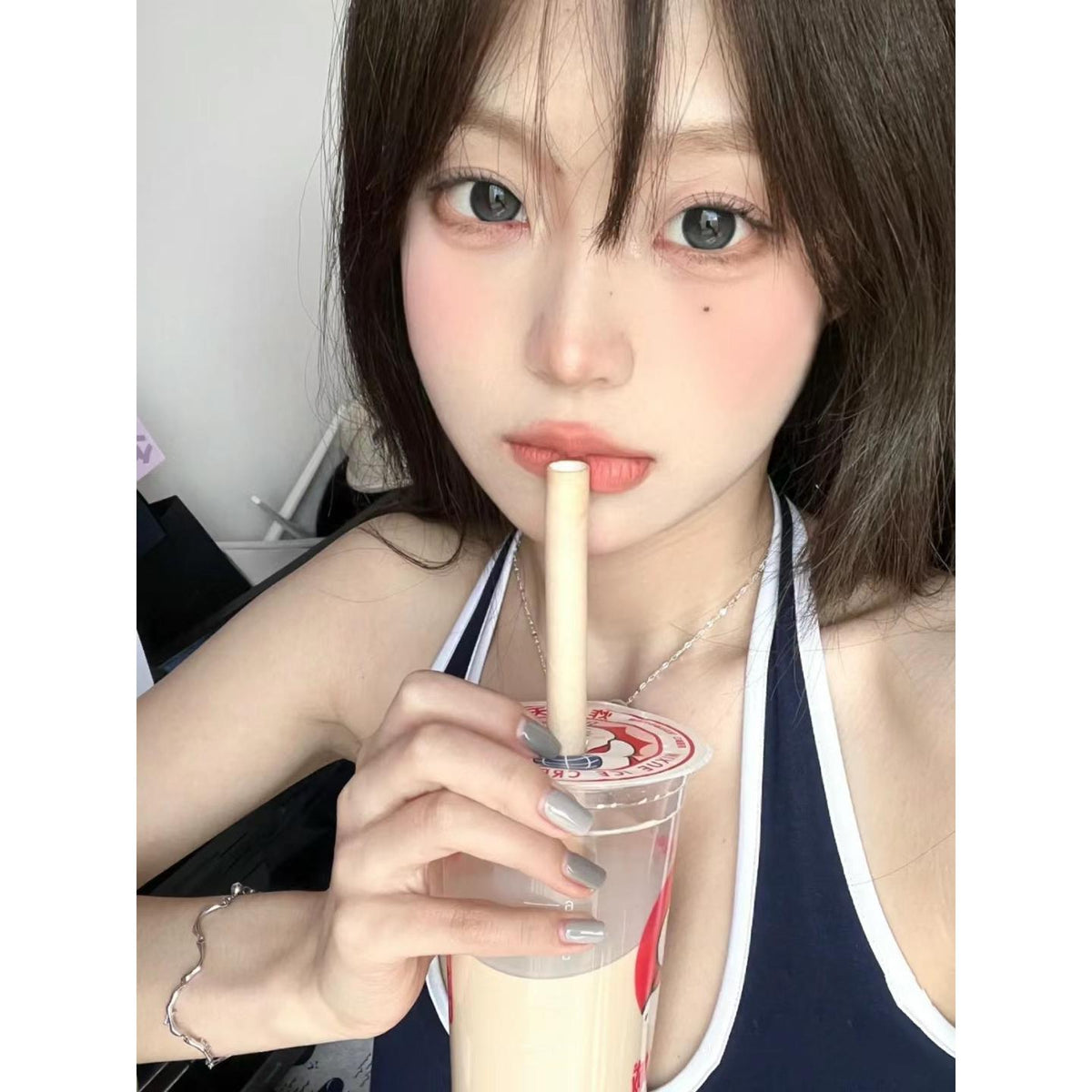 WXLMEI OVOLOOK 14.50mm Blue Colored Contact Lenses (6 Months Wear)