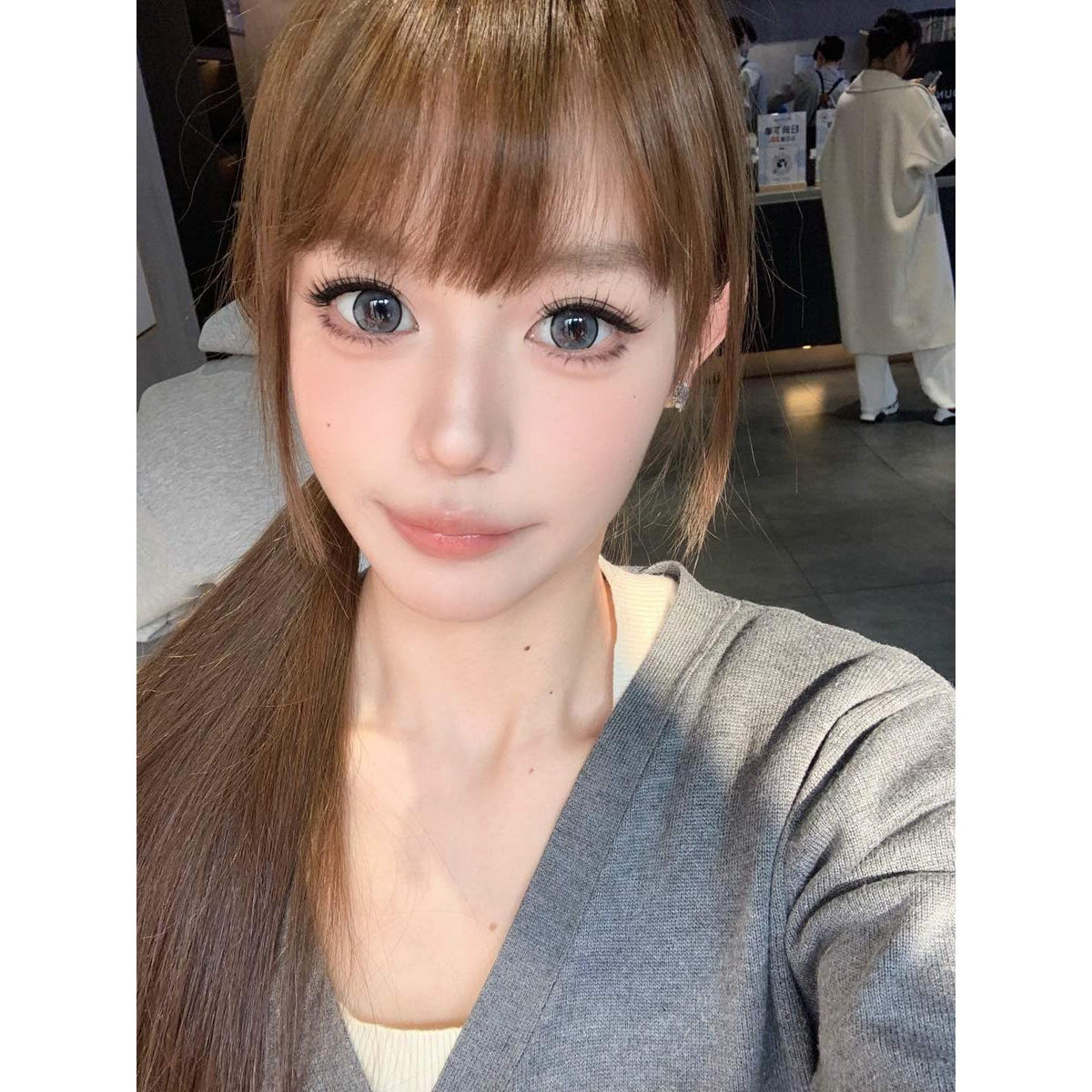 DGHUI Serltyca 14.50mm Grey Colored Contact Lenses (6 Months Wear)