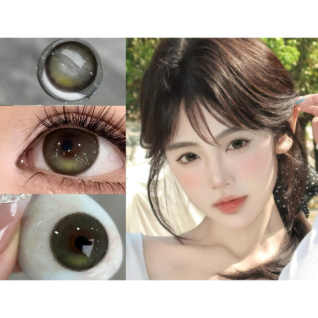 CDLJQTUAN OBALEN 14.50mm Green Colored Contact Lenses (6 Months Wear)