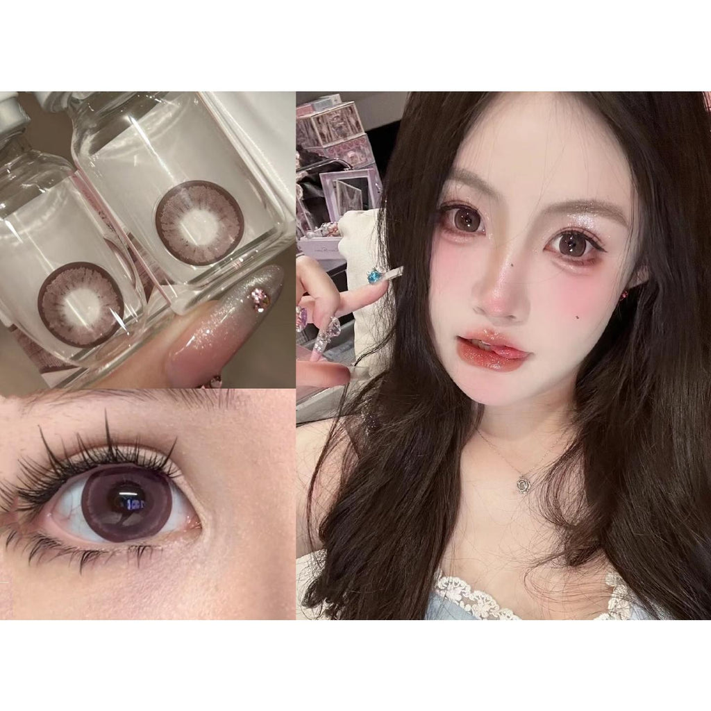 MNFKA FLLYCON 14.50mm Light Brown Colored Contact Lenses (6 Months Wear)