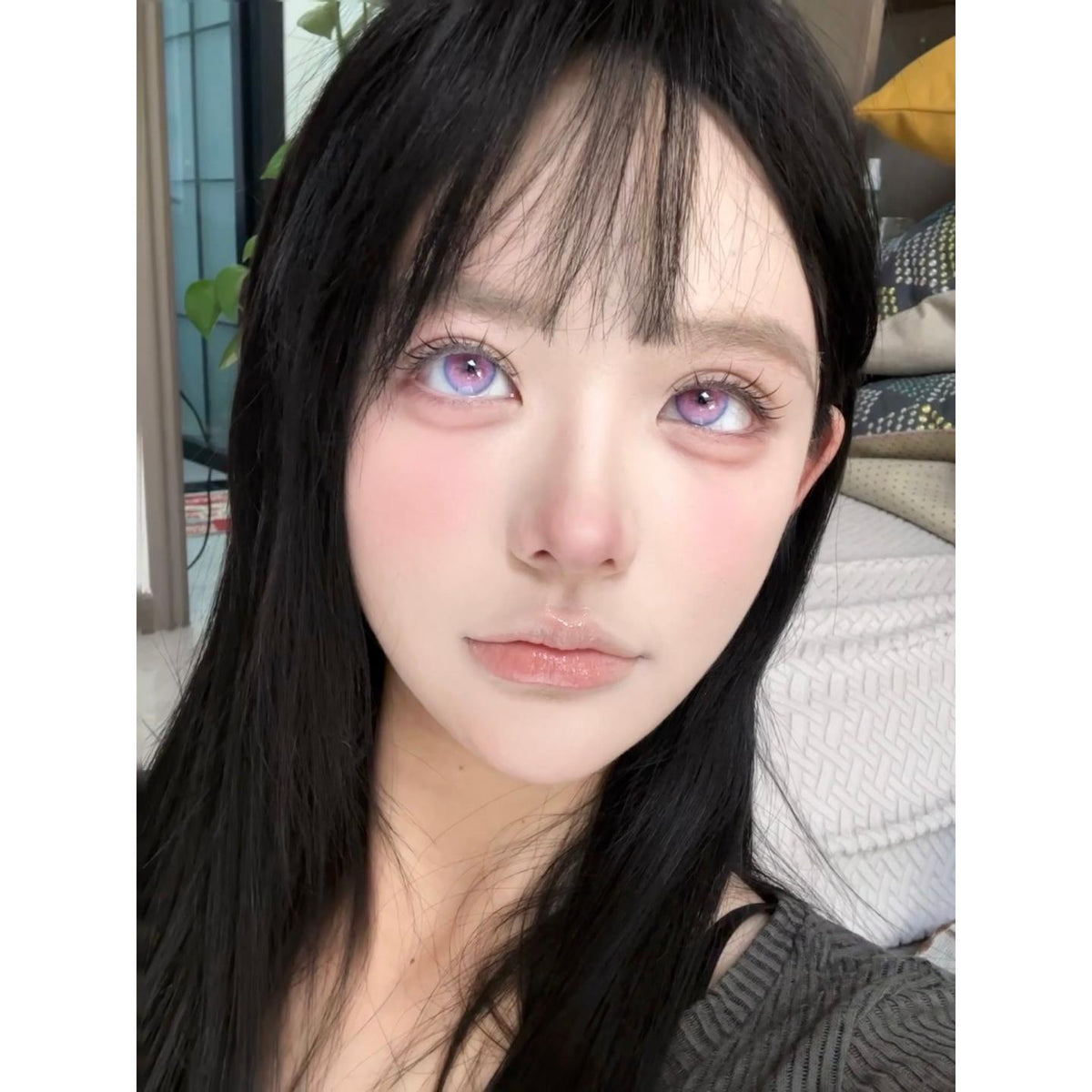 LMJGFEN Serltyca 14.20mm Pink Colored Contact Lenses (6 Months Wear)