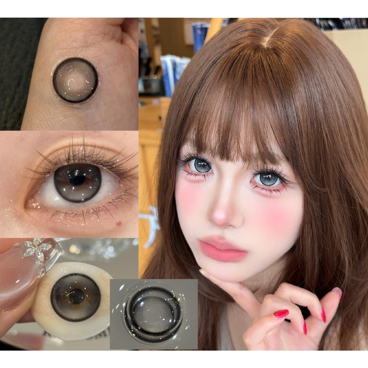 WZPDUI thestarlens 14.50mm Gray Colored Contact Lenses (6 Months Wear)